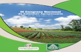 III Congreso Nacional de Extensión Agropecuaria · de producción agropecuaria, uno con manejo sostenible y otro con manejo convencional con base en el balance de gases de efecto