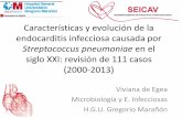 Características y evolución de la endocarditis infecciosa ... · Características y evolución de la endocarditis infecciosa causada por Streptococcus pneumoniae en el siglo XXI: