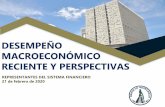DESEMPEÑO MACROECONÓMICO RECIENTE Y PERSPECTIVAS · 4 Actividad económica mundial PROYECCIONES DE CRECIMIENTO ECONÓMICO (1) (1) Para 2019 información preliminar del FMI. Para