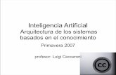 Inteligencia Artificialluigi/II/IA-2007-fall/4b-arquite...SBCs de última generación • BCs modulares y formales (ontologías) • Componente auto-explicativo • Meta-conocimiento