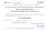 Alerta Lluvias 02.03 - Cabildo de Lanzarote · En caso de inundación desconecte el interruptor general de electricidad de la vivienda. ... ni atraviese los tramos inundados para