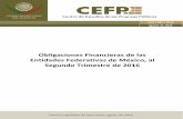 Obligaciones Financieras de las Entidades Federativas de ...biblioteca.diputados.gob.mx/janium/bv/cefp/lxiii/cefp0222016.pdf · de las obligaciones financieras, la banca múltiple