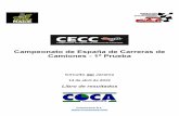 Campeonato de España de Carreras de Camiones - 1ª Prueba · Campeonato de España de Carreras de Camiones - 1ª Prueba . Circuito del Jarama 13 de abril de 2019. Libro de resultados