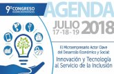 Agenda - HSB Noticias · Presentación "Implementación de nuevas herramientas tecnológicas en micro˜nanzas, una perspectiva al futuro" Formiik Christian Flores Navarro: Gerente