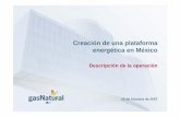 Creación de una plataforma energética en México...4 Resumen Nota: 1 Excluyendo el valor de GDR zGAS NATURAL ha firmado un acuerdo con Electricité de France International (“EDFI”)