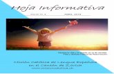 Año VII ABRIL 2019Nº. 4 - Misiones Catolicas de lengua españolaclaretianos.ch/nueva/wp-content/uploads/2019/04/hoja... · 2019-04-03 · Hoja Informativa Año VII ABRIL 2019Nº.