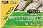 FERTILIZACIÓN EN EL CULTIVO DE MAÍZ BLANCO · muestreo de suelos, análisis y fertilización del cultivo de maíz amiláceo blanco para el uso racional de los abonos y fertilizantes