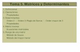 Tema 5. Matrices y Determinantesmatepaco.magix.net/public/1617/2BachMatII/Libro/T05MatricesDeterminantesTeoria.pdfTema 5. Matrices y Determinantes 1. Definiciones 2. Operaciones Propiedades