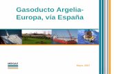 Gasoducto Argelia- Europa, vía España · gasoducto directo entre Argelia y Europa. • Se realizan diversos estudios de viabilidad. • No hay barcos preparados para tender gasoductos