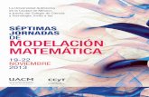 SÉPTIMAS JORNADAS DE MODELACIÓN MATEMÁTICAwolf.uacm.edu.mx/imagenes/Comunicados/modelacion_matematica_programa_2013.pdfLa Universidad Autónoma de la Ciudad de México, a través