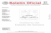 Boletín Oficialboletinoficial.sonora.gob.mx/boletin/images/boletinesPdf/...Tomo CXCIX • Hermosillo, Sonora • Número 29 • Lunes 10 de Abril del 2017 Contenido Avisos • Índice