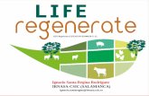 LIFE Regenerate (LIFE16 ENV/ES/000276. U. E)capacidad de retención del agua, la disponibilidad de los nutrientes, microorganismos beneficiosos, y la prevención de la erosión. •