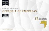 PROGRAMA EN LÍNEA - GOLDRATT Consulting America Latina · Dr. Goldratt y Goldratt Consulting para para integrarlas a la organización, logrando su profesionalización gerencial y