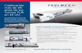 Celebrando más de 35 años de los Tornos TUR en EE.UU. · Toolmex, importador nacional Exclusivo en los Estados Unidos y Distribuidor de TUR que ofrece: • Volteo 22" -157" x 78"-1.000"entre