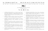CATÁLOGO 313¡logo 313 - Abril 2014.pdf · buen amor. Edición de Antonio Puig Casas. Edi-comunicación, Colección Fontana (Clásicos ... ción del clasicismo. Pre-Textos nº522,