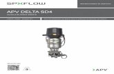 APV DELTA SD4 - spxflow.com- Para evitar golpes de ariete, la válvula debería cerrarse contra el sentido de flujo del fluido. - Para el accionamiento neumático de la válvula, el