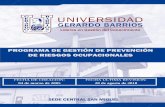 PROGRAMA DE GESTIÓN DE PREVENCIÓN DE RIESGOS … DE... · La Universidad Gerardo Barrios consciente de la importancia fundamental de los aspectos relativos a la seguridad y salud
