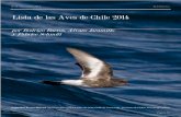 Lista de las Aves de Chile 2014 - La ChiricocaNo obstante lo anterior, se señalan en una lista aparte 15 especies como hipotéticas (H), para las que no existen evidencias de"nitivas,