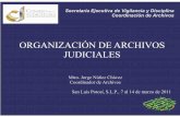 ORGANIZACIÓN DE ARCHIVOS JUDICIALES - Poder Judicial del ... · Organización, Coordinación, Vigilancia, Supervisión y Control de las Funciones que corresponden al Archivo Judicial,