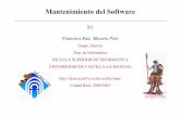 Mantenimiento del Software - Universidad de Castilla - La ...alarcos.esi.uclm.es/per/fruiz/cur/mso/trans/s1.pdf · Tipos de Mantenimiento (ii) • Un resumen del papel que representa