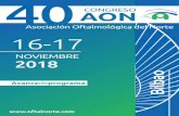 Asociación Oftalmológica del Norte 16-17 · NOVIEMBRE Asociación Oftalmológica del Norte 16-17 2018 Bilbao  Avancedeprograma