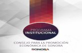 Programa Institucional del Consejo para la - Sonoraestrategia.sonora.gob.mx/.../Institucionales/COPRESON.pdf6 Programa Institucional del Consejo para la Promoción Económica de Sonora