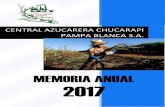 2017 - CHUCARAPI ANUAL 2017.pdfproducción de azúcar, alcohol y melaza; tiene acciones en Industrial Chucarapi Pampa Blanca S.A. y Tableros Peruanos S.A. c. Clases de acciones creadas
