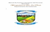 Manual de Puestos y Funciones del Personal …munisanjosepinula.gob.gt/wp-content/uploads/2016/04/...Departamento de Guatemala Municipalidad de San José Pinula. Manual de Puestos