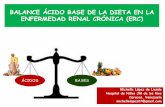 Balance ácido base de la dieta: un nuevo paradigma nutricional• En el contexto de la ERC, una elevada carga ácida de la dieta puede resultar en una ácidosis sub-cínica de bajo