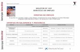 BOLETIN Nº 107 SERVICIO DE EMPLEO OFERTAS EN …juanherrero.weebly.com/uploads/3/7/9/9/37998403/... · Limpiador/a con discapacidad Para sustitución mes y medio, Grupo SIFU Integración