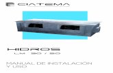 Lm 3o / 5o - Ciatema · Los equipos hidros están diseñados para que se adapten a las necesidades del espacio donde serán instalados. La bandeja porta filtro puede ser aplicada