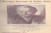 Bellas Arks - Memoria Chilenaid Nacional de Bellas Artes Con Personalidad Juridica. Fundada el 16 de Agosto de 1918. SANTIAGO DE CHILE I ON NACIONAL 1947 El Sal6n permaneceri abierto