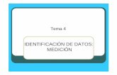 IDENTIFICACIÓN DE DATOS: MEDICIÓNgrupo.us.es/afunmet/guia_y_material/diapt4-1.pdf · Identificación de datos 1.1. Noción ampliada y casos En particular, ... Escalas con unicidad