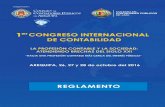 folleto - reglamento congreso internacional · Las NICSP y los procedimientos contables emitidos para su implementación en el Perú. Conferencia Plenaria: El Concepto de Materialidad