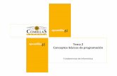 Tema 2 Conceptos básicos de programación v2.pdf · Tema 2: Conceptos básicos de programación • Diseño de el/los algoritmos – Conjunto preescrito de operaciones (reglas o