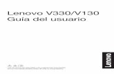 Lenovo V330/V130 Guía del usuario...narración de voz o grabación de audio. b Cámara integrada (en ... i Panel táctil El panel táctil funciona como un mouse convencional. ...