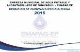 Presentación de PowerPoint - Emapag · 2019-03-06 · RENDICIÓN DE CUENTAS EMAPAG 2015 ,gob.ec La Empresa Municipal de Agua Potable y Alcantarillado de Guayaquil, tiene por objeto: