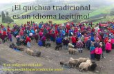 ¡El quichua tradicional es un idioma legí timo! · nativo “popular” Otra forma “elegante” prestada mucho más tarde sin el cambio de sonido cata cada cubitum codo digitus