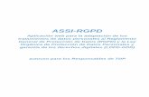 ASSI-RGPD · 2020-02-14 · Aplicación web para la adaptación de los tratamientos de datos personales al Reglamento General de Protección de Datos ... existe un entorno de pruebas