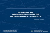 MANUAL DE ADMINISTRACIÓN DE OPERACIONES - COFECYT · Manual de Administración de Operaciones – COFECYT – Versión 02 (junio/17) – Pág. 6 formulación y a la vinculación