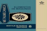 ELEMENT DE MA UINAS - Sena · DE RUEDAS DENTADAS Dado un montaje modelo de ruedas dentadas, la ruta de trabajo con el orden operacional, usted la completará con los pasos, herramientas