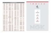 TABLA DE EQUIVALENCIAS ÍNDICE 2 3 20 34 · Índice explicaciÓn de la codificaciÓn glow plug ngk series tabla de aplicaciÓn tabla de equivalencias 2 3 20 34 36 tabla de equivalencias