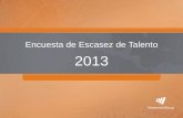 Encuesta de Escasez de Talento 2013 - CDM Media · Encuesta de Escasez de Talento 2013 19 Aprovechando la oferta de Talento • Para cubrir brechas de talento, hay cuatro grupos potenciales