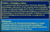 Unidad 1. Psicología y cultura.historiapsi.com/psico/wp-content/uploads/2019/06/... · Unidad 1. Psicología y cultura. 1. La comprensión del ser humano: herencia, desarrollo, aprendizaje