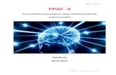 Página 1 73 PPAC -4 · construcción, validación y baremación de la prueba PPAC-4, con el fin de ... Validez de criterio. Comparación de las puntuaciones de una prueba con un