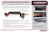 Limpiador Secundario de Cinta - asgco.com · Razor-Back MDX® es un limpiador secundario de cintas transportadoras. Está diseñado para sistemas mineros de alta velocidad y máximo