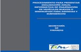 PROCEDIMIENTO PARA PRESENTAR DECLARACIÓN ANUAL …finanzas.tamaulipas.gob.mx/uploads/2016/02/CARTEL... · - Papeles de trabajo de las enajenaciones de los vehículos. La información