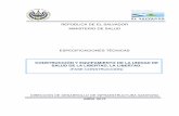 w2.salud.gob.svw2.salud.gob.sv/./archivos/pdf/uaci2013/... · MINISTERIO DE SALUD. República de El Salvador, C.A. I. ESPECIFICACIONES TÉCNICAS “CONSTRUCCIÓN Y EQUIPAMIENTO DE