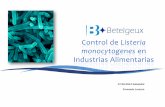 Control de Listeria monocytogenes en Industrias Alimentarias · 2019-03-19 · Ubicuidad. Formación de un biofilm de Listeria monocytogenes a 20 ... Los microorganismos de un biofilm