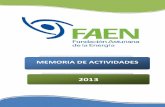 MEMORIA DE ACTIVIDADES - FAEN · 2016-07-13 · enero-diciembre 2013 Fundación Asturiana de la Energía Pág. 6 de 40 C/ Fray Paulino, S/N 33600 Mieres faen@faen.es Proyecto II Fase